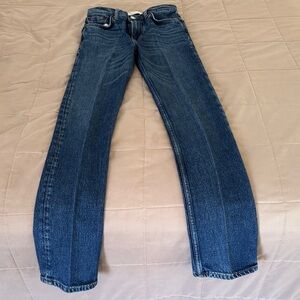 Reformation Dark Blue Straight Leg Jeans